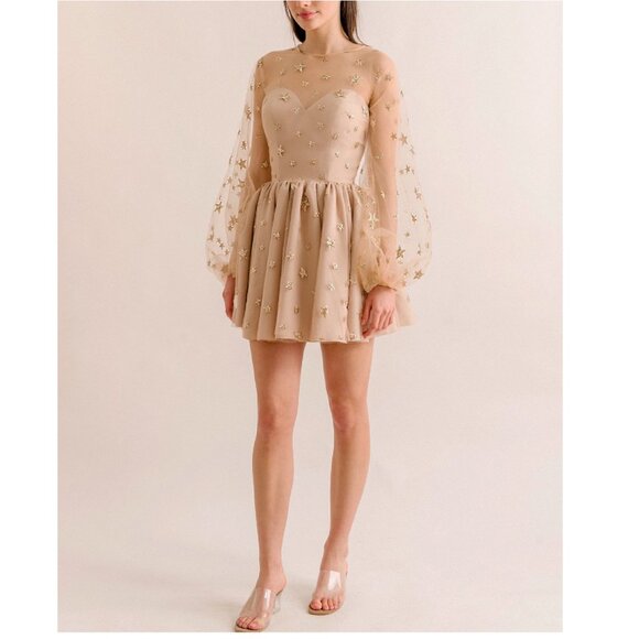 Lirika Matoshi Teuta Gold Star Corset Dress - Picture 4 of 16